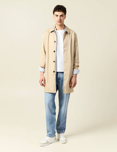 Jeans large relaxed denim bleach homme