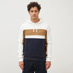 Sweat &agrave; capuche manches longues ecru homme