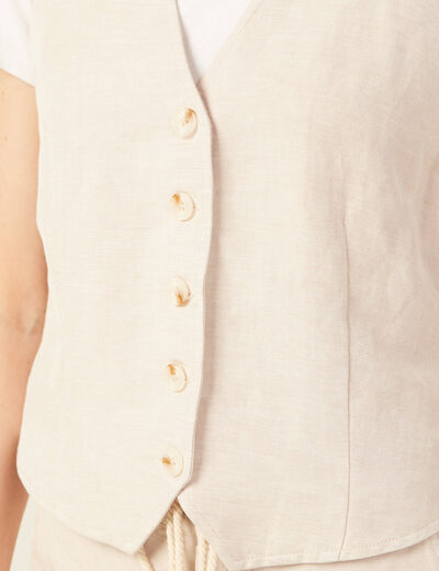 Veston éco-responsable sable femme