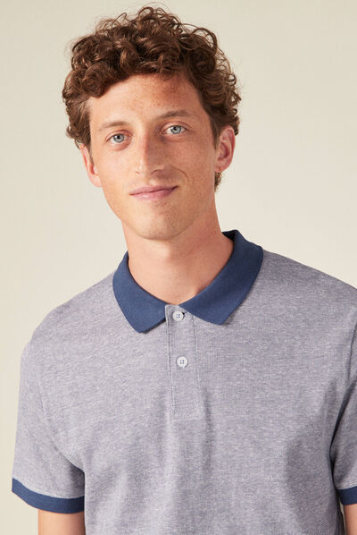 Polo éco-responsable bleu marine homme
