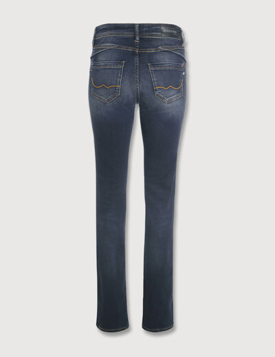 Jeans regular taille haute denim brut femme