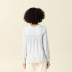 Blouse manches longues bleu ciel femme