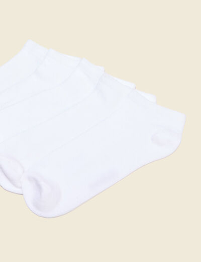 Lot 5 paires chaussettes blanc homme