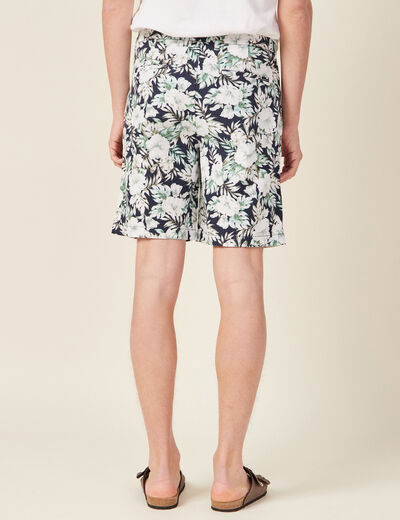 Bermuda slim bleu marine homme
