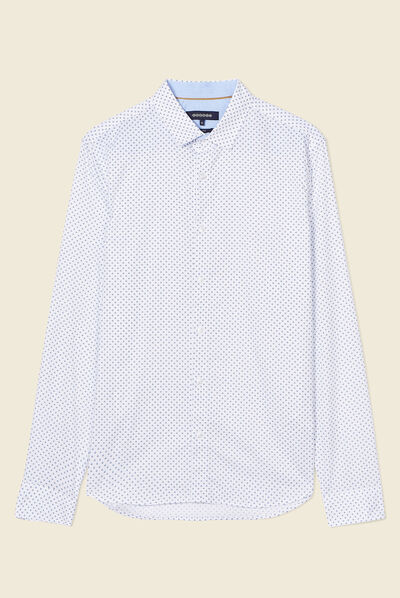 Chemise manches longues blanc homme
