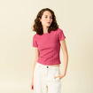 T-shirt manches courtes vieux rose femme