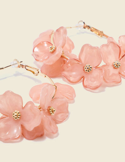 Boucles d'oreilles cr&eacute;oles rouge fonc&eacute; femme