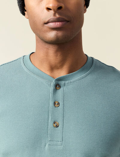 T-shirt manches longues vert foncé homme