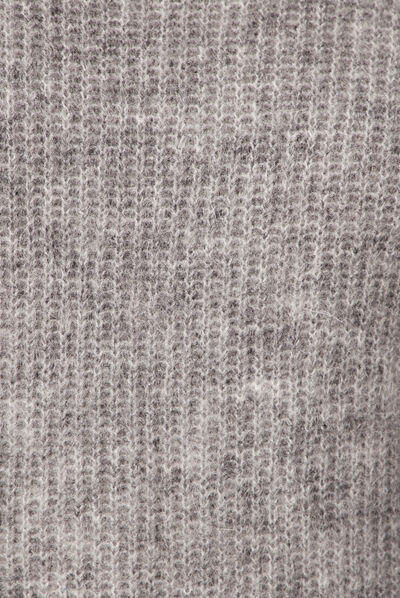 Pull manches longues 2-en-1 gris femme