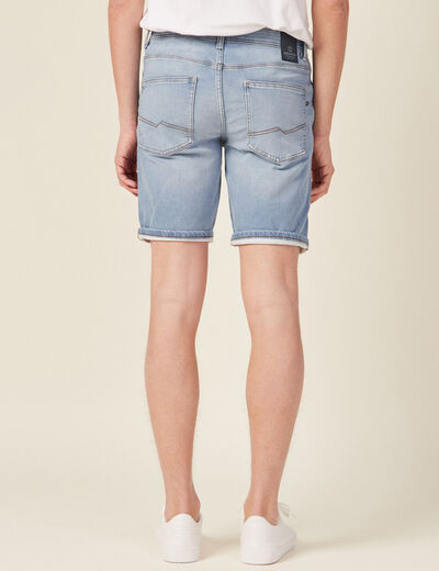 Bermuda éco-responsable denim bleach homme