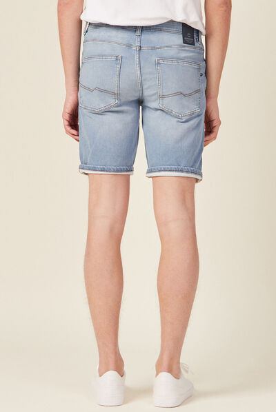 Bermuda éco-responsable denim bleach homme