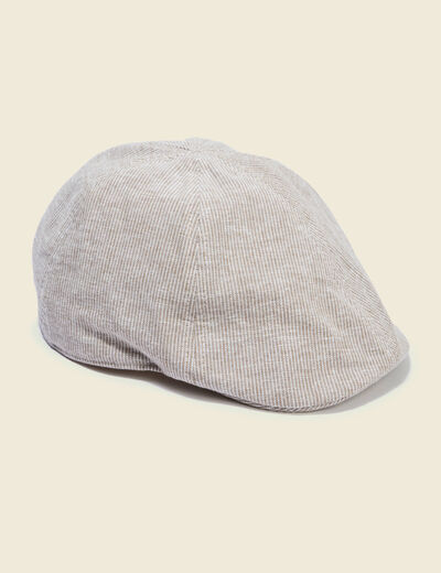 Casquette avec doublure beige fonce homme