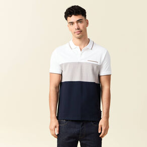 Polo manches courtes taupe homme