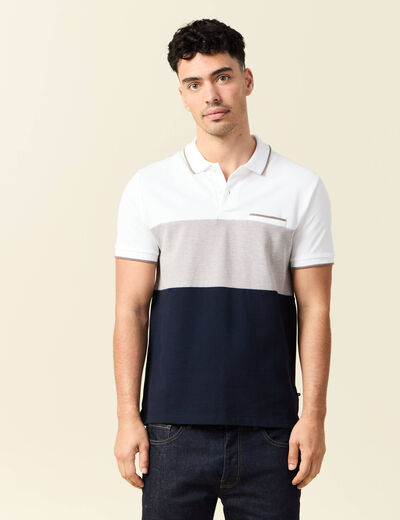 Polo manches courtes taupe homme