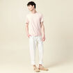 T-shirt éco-responsable rose pastel homme