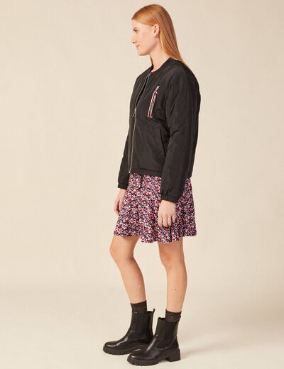 Veste bomber éco-responsable noir femme