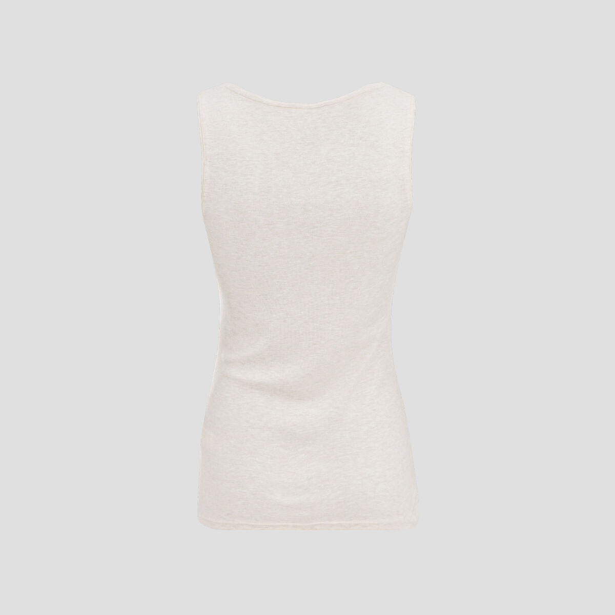 D&eacute;bardeur cintr&eacute; d&eacute;collet&eacute; sans manches beige femme