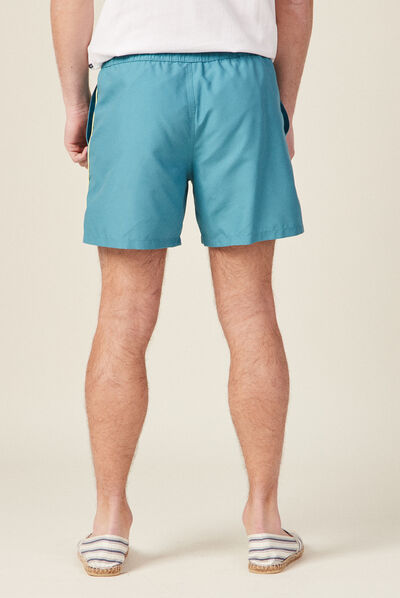 Short de bain bleu pétrole homme