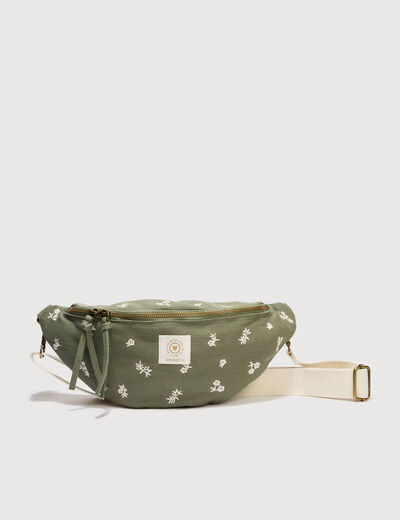 Banane en jeans avec doublure vert olive femme