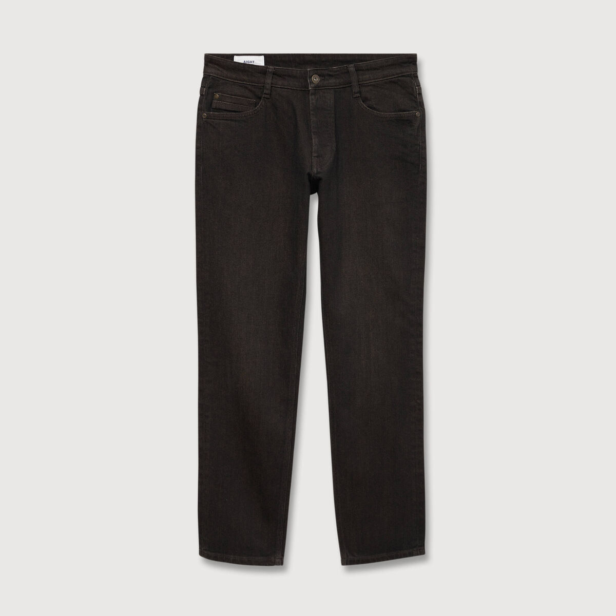 Jeans straight longueur 32 marron homme