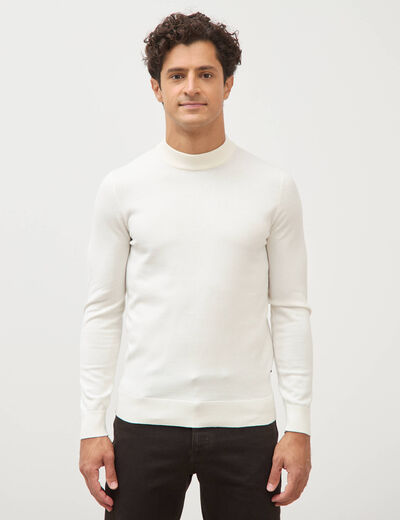 Pull manches longues ecru homme