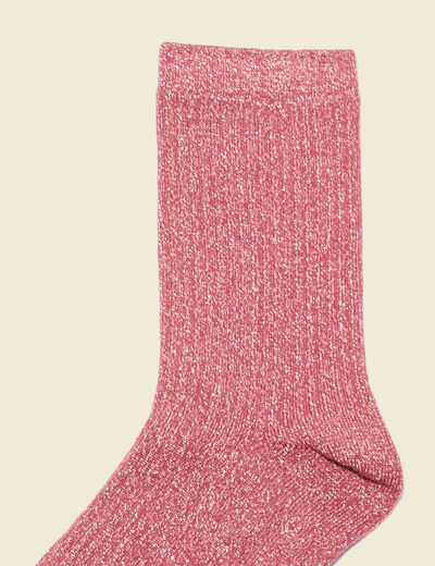 Chaussettes vieux rose femme