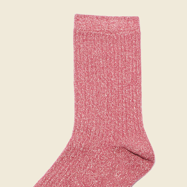 Chaussettes vieux rose femme