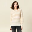 Pull manches longues ecru femme