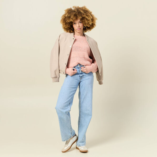 pull manches longues rose saumon femme Pull manches longues rose saumon femme