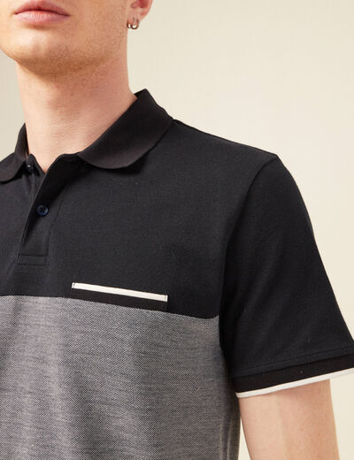 Polo éco-responsable bleu marine homme