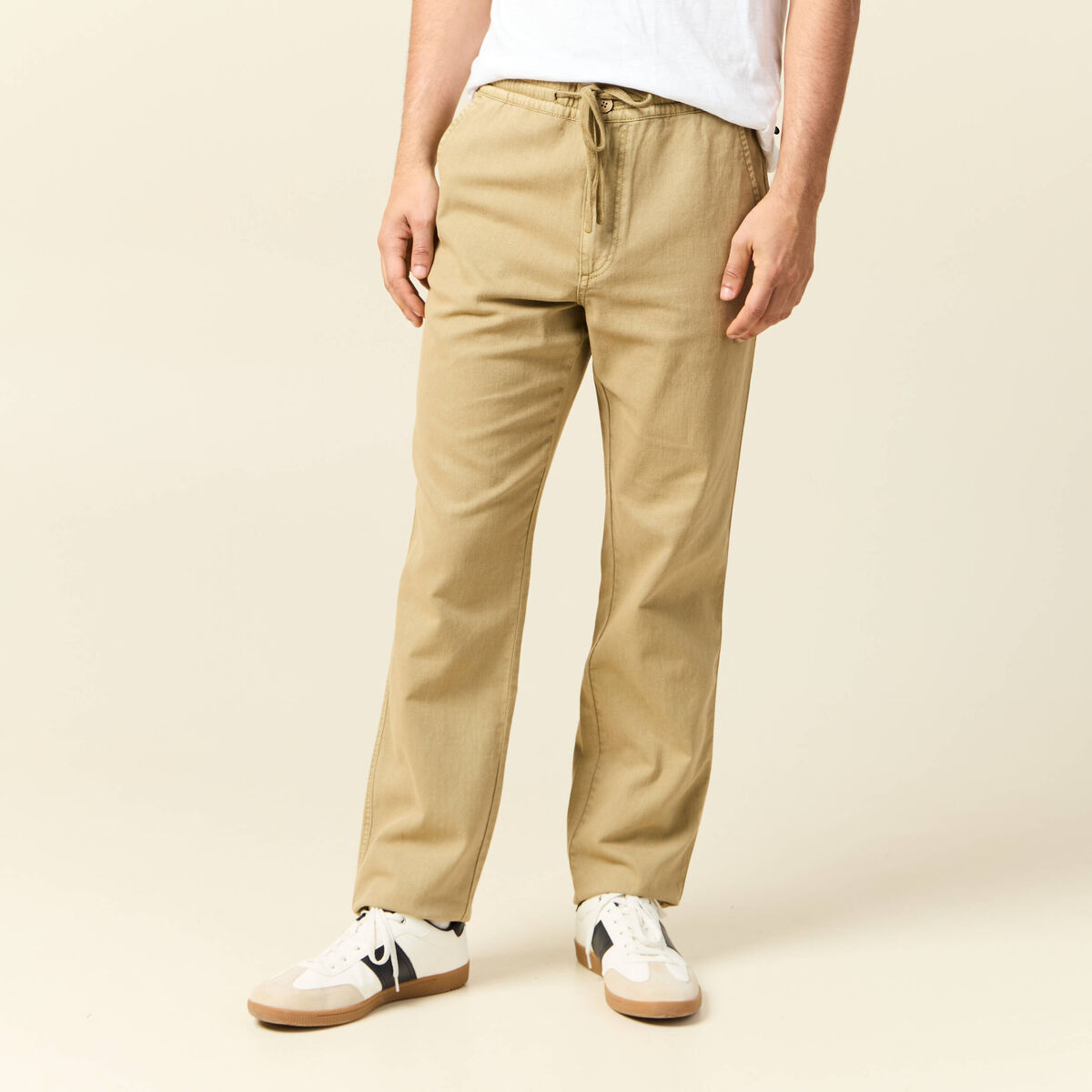 Pantalon chino beige homme