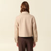 Blouson manches longues doubl&eacute; sable femme