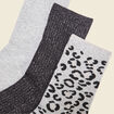 Lot 3 paires chaussettes gris femme