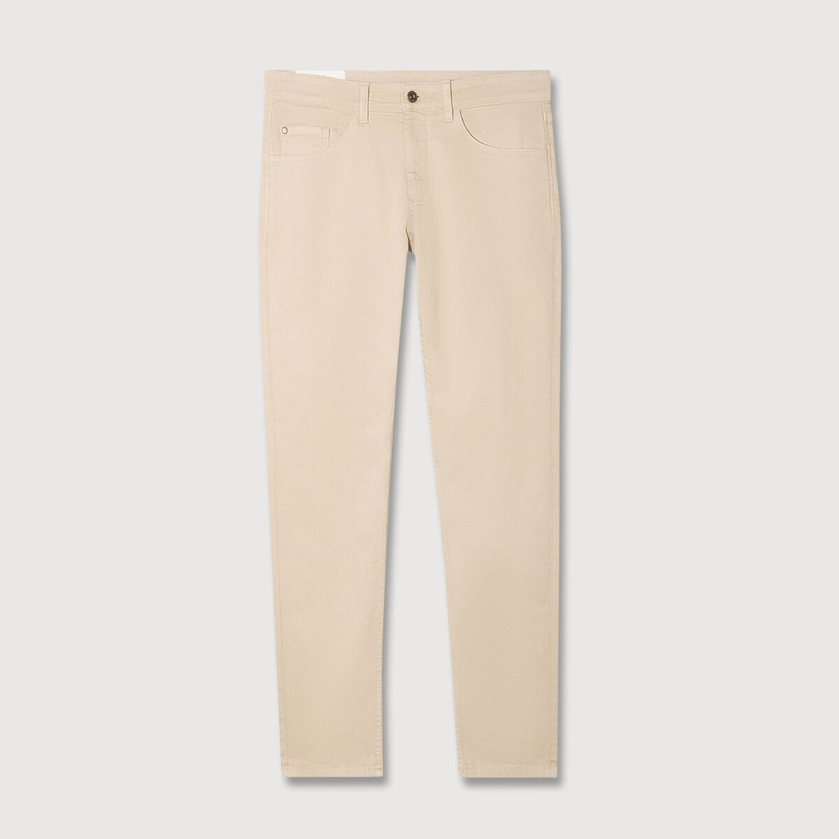 Jeans slim 5 poches denim beige homme