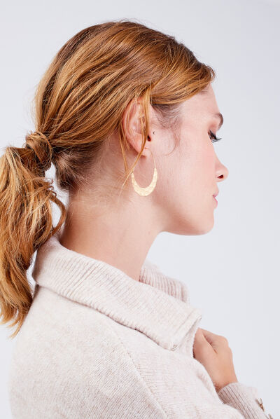 Boucles d'oreilles créoles couleur or femme