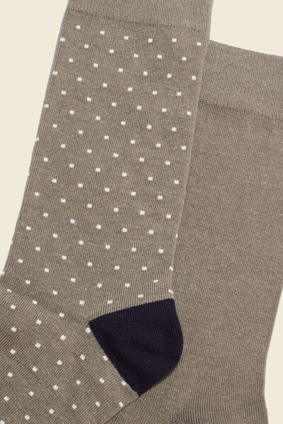 Lot 2 paires chaussettes vert kaki homme