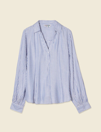 Blouse manches longues ecru femme