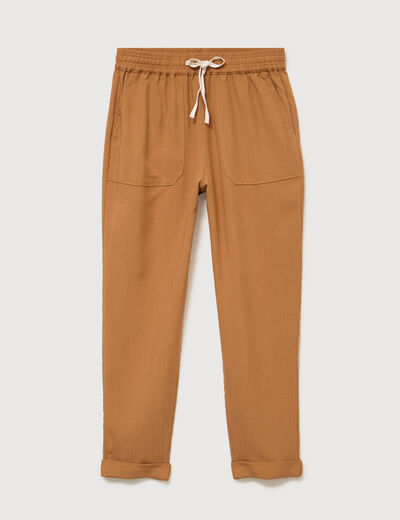 Pantalon taille standard marron femme