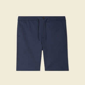 Bermuda droit élastiqué bleu foncé homme