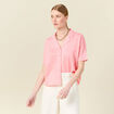 Chemise manches courtes rose femme