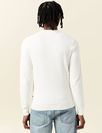Pull éco-responsable ecru homme