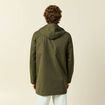 Parka d&eacute;perlante droite mi-longue vert kaki homme