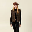 Gilet sans manches r&eacute;versible camel femme