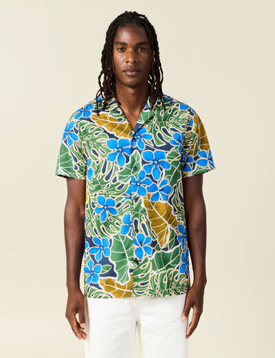 Chemise manches courtes multicolore homme
