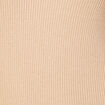 Robe pull longue moulante beige femme