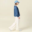 Blouse manches longues bleu foncé femme