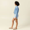 Blouson boutonné en jean denim used femme