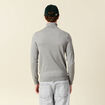 Pull droit court manches longues gris homme