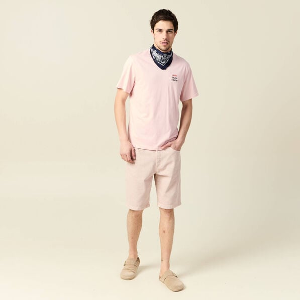 t shirt manches courtes rose clair homme T-shirt manches courtes rose clair homme