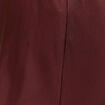 Jupe longue droite satin bordeaux femme